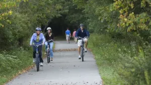 Bikers on the CSI Trail